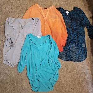 Lot of sheer blouses sizes large